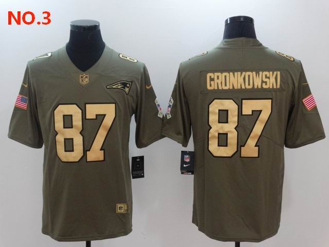 Men's New England Patriots #87 Rob Gronkowski Jersey NO.3;